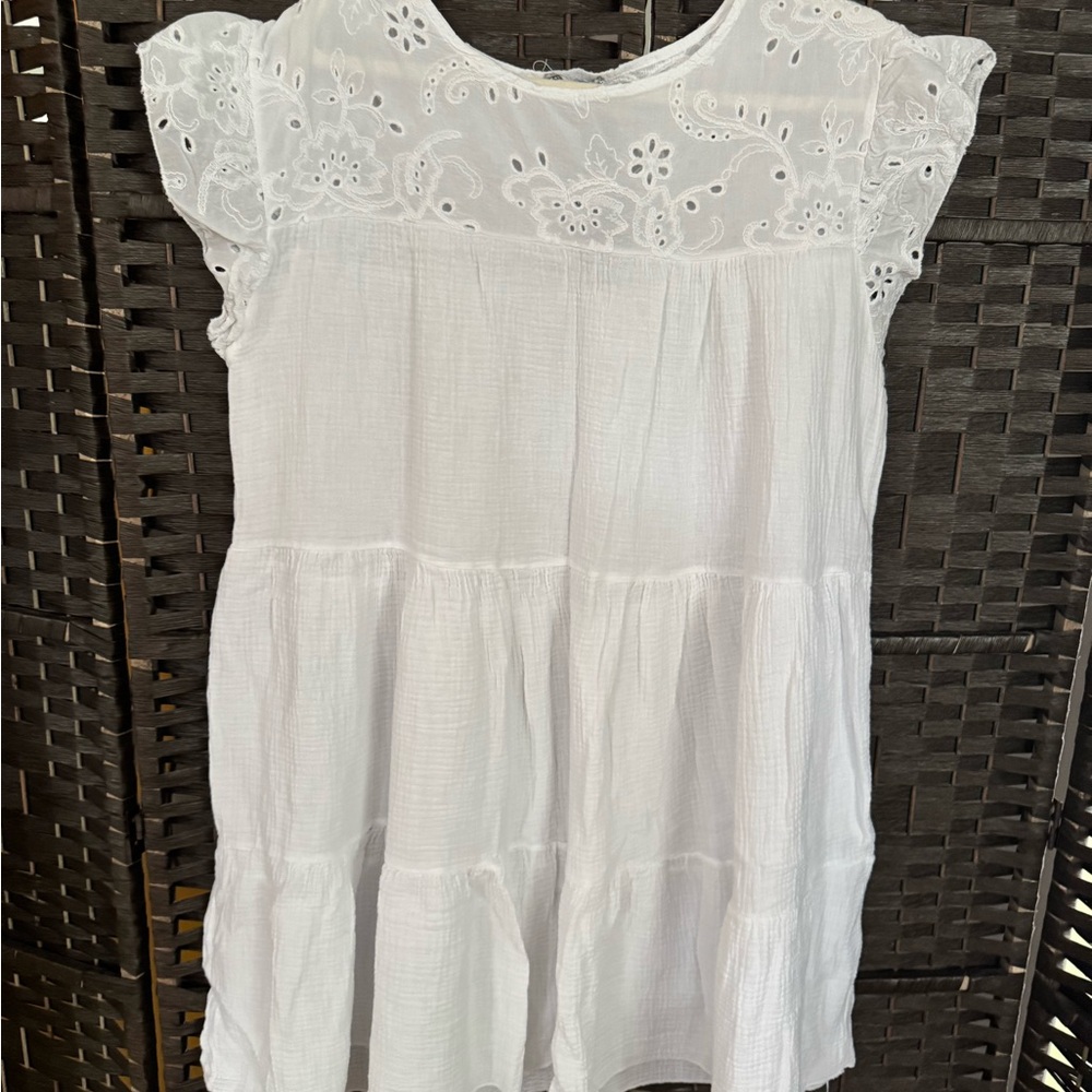 White Eyelet Lace Dress